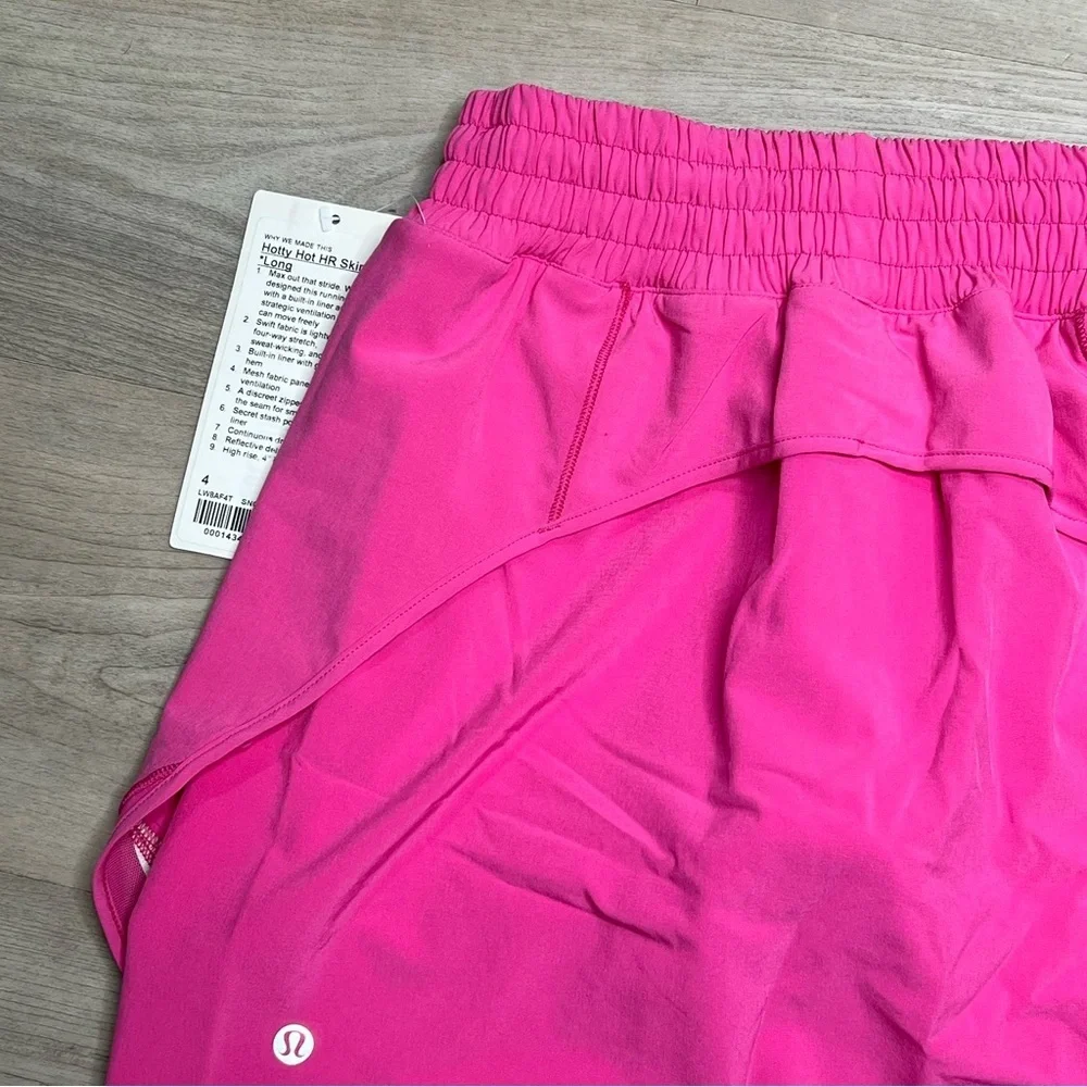 Lululemon Hotty Hot HR Skirt *Long, Sonic Pink, size 4 NWT